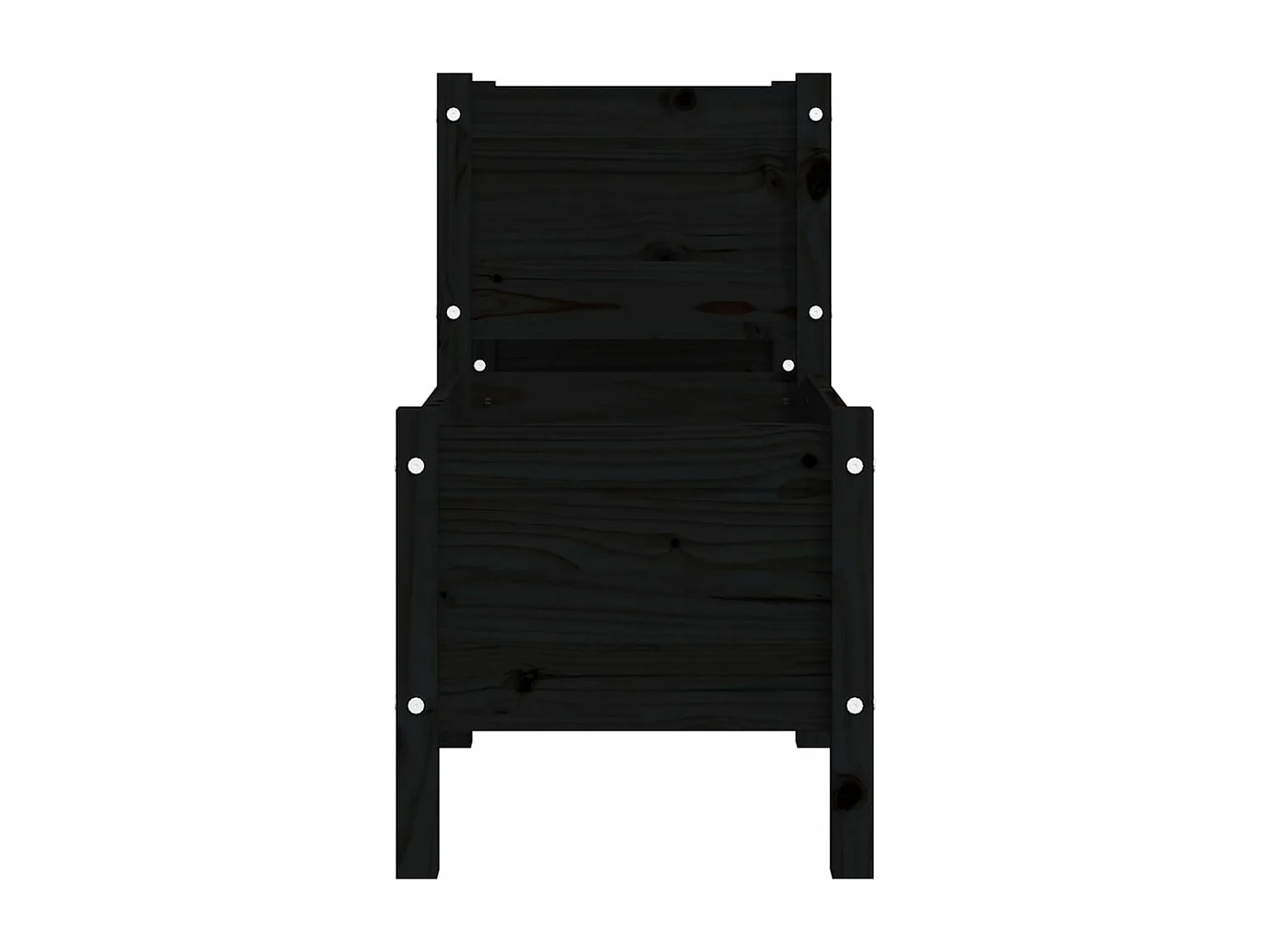 Vassoio per fioriera aiuola rialzata piante fiori terrazza giardino 178,5 x 44 x 75 cm legno massiccio di pino nero 02_0037468