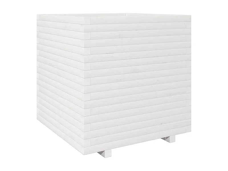 Jardinière bac lit surélevé bois blanche 70 x 70 x 72.5 cm 02_0037842