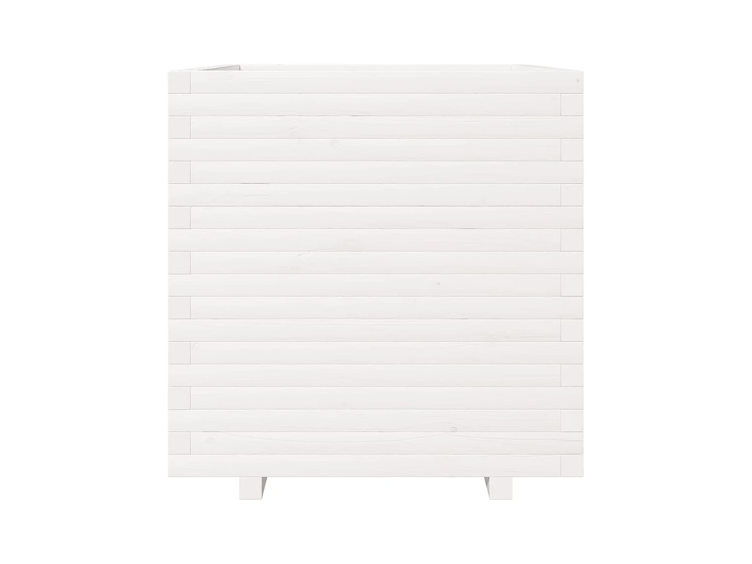 Jardinière bac lit surélevé bois blanche 70 x 70 x 72.5 cm 02_0037842