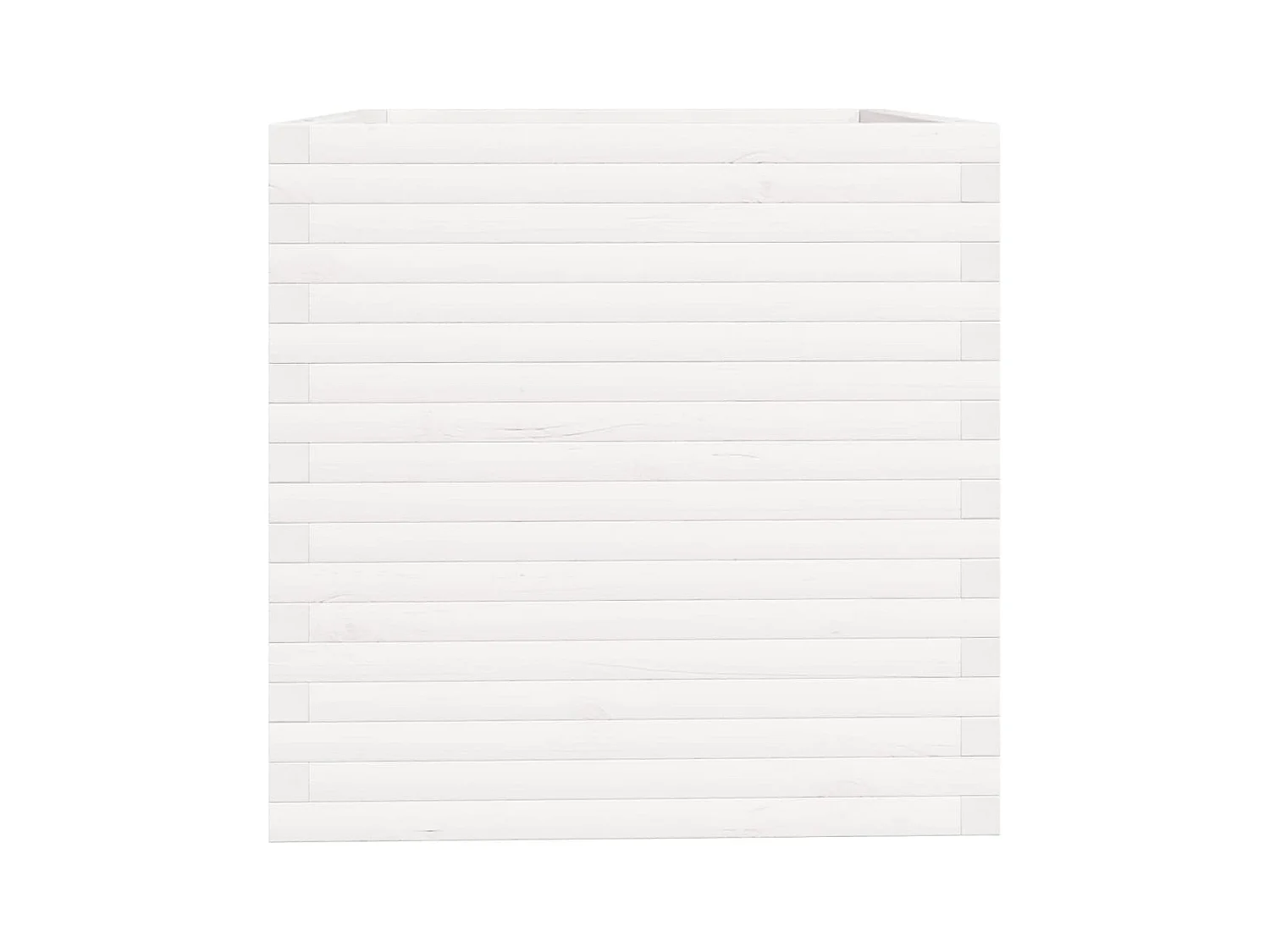 Jardinière bac lit surélevé bois blanche 70 x 70 x 72.5 cm 02_0037842