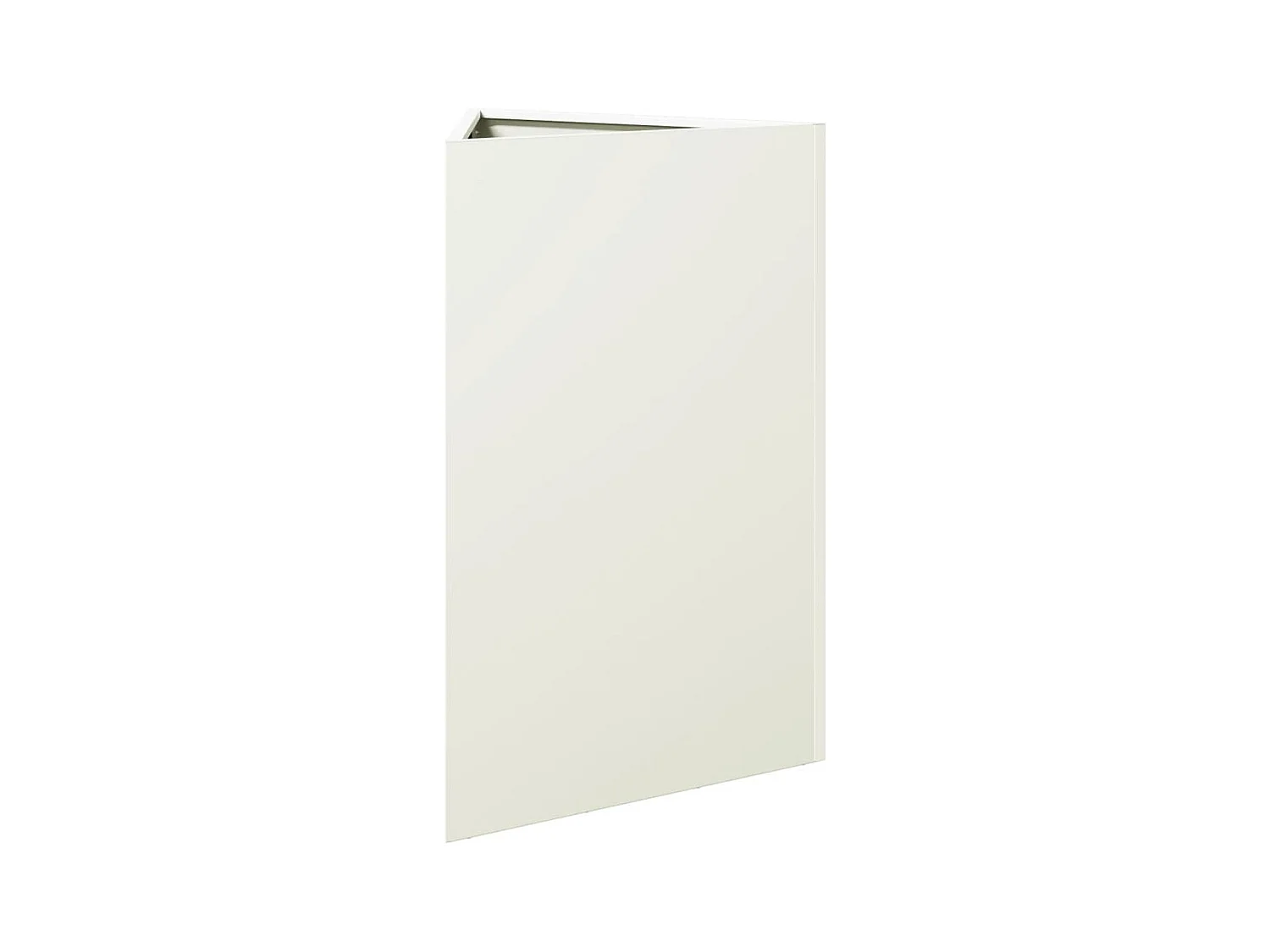 Vassoio per fioriera aiuola rialzata piante fiori terrazza giardino triangolare 50 x 43 x 75 cm acciaio bianco 02_0038815
