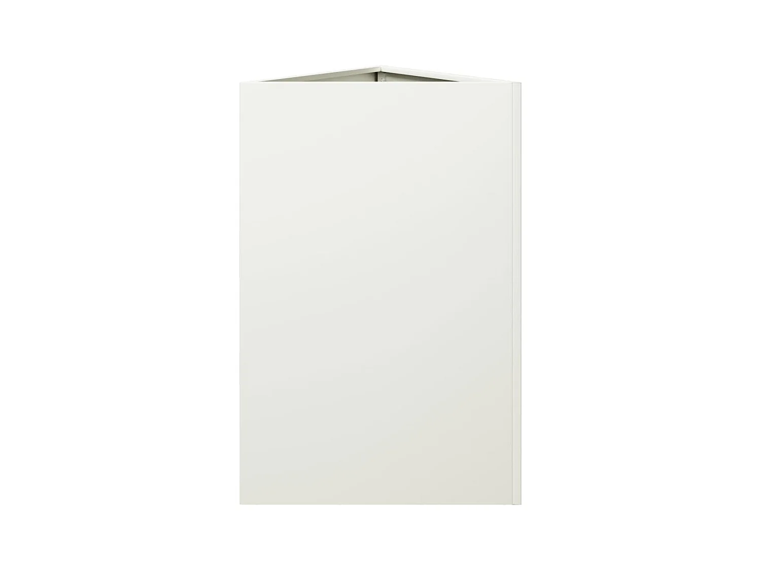 Vassoio per fioriera aiuola rialzata piante fiori terrazza giardino triangolare 50 x 43 x 75 cm acciaio bianco 02_0038815