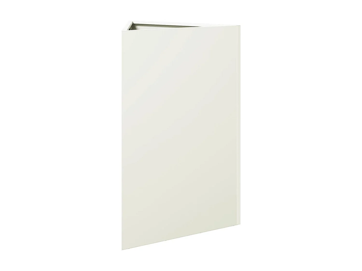 Vassoio per fioriera aiuola rialzata piante fiori terrazza giardino triangolare 50 x 43 x 75 cm acciaio bianco 02_0038815