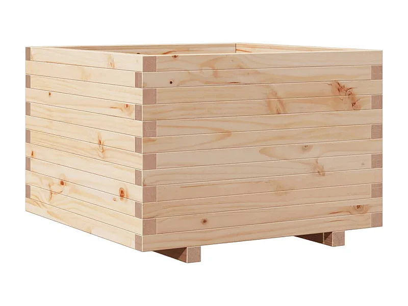 Jardinière bac lit surélevé bois marron 70 x 70 x 49.5 cm 02_0037824