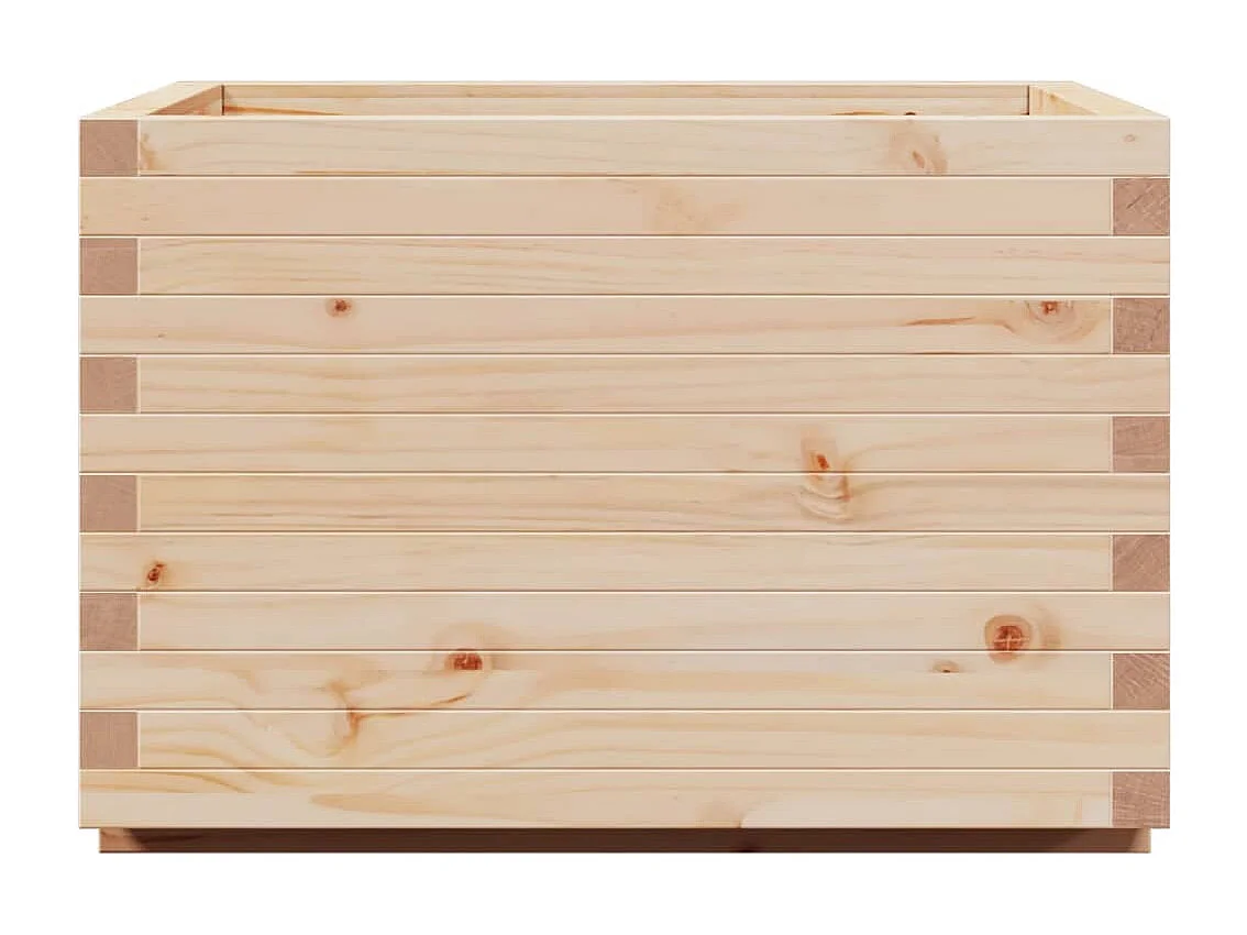 Vassoio per fioriera aiuola rialzata piante fiori terrazza giardino 70 x 70 x 49,5 cm legno di pino massiccio marrone 02_0037824