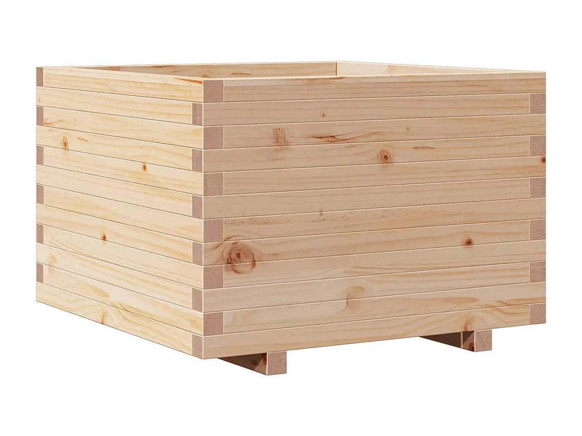 Vassoio per fioriera aiuola rialzata piante fiori terrazza giardino 70 x 70 x 49,5 cm legno di pino massiccio marrone 02_0037824