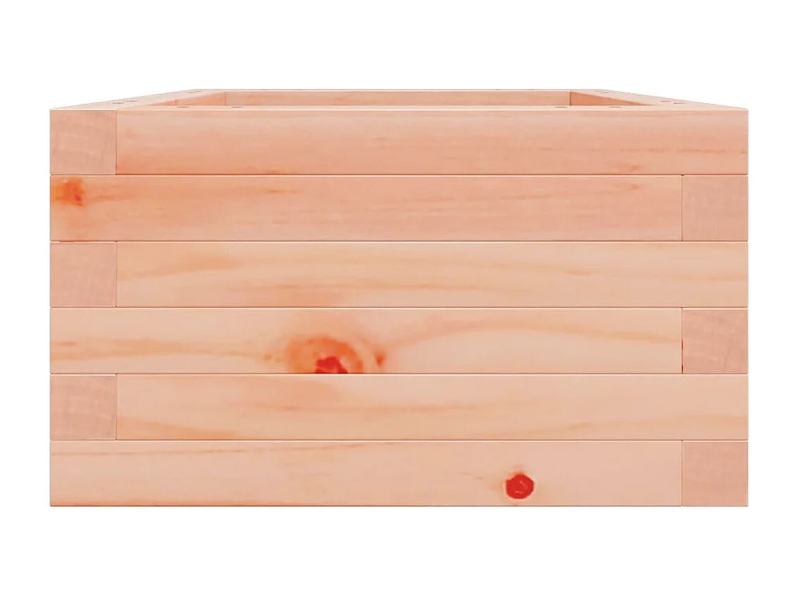 Macetero bancal elevado plantas flores terraza jardín 40 x 40 x 23 cm madera maciza de abeto Douglas marrón 02_0037526