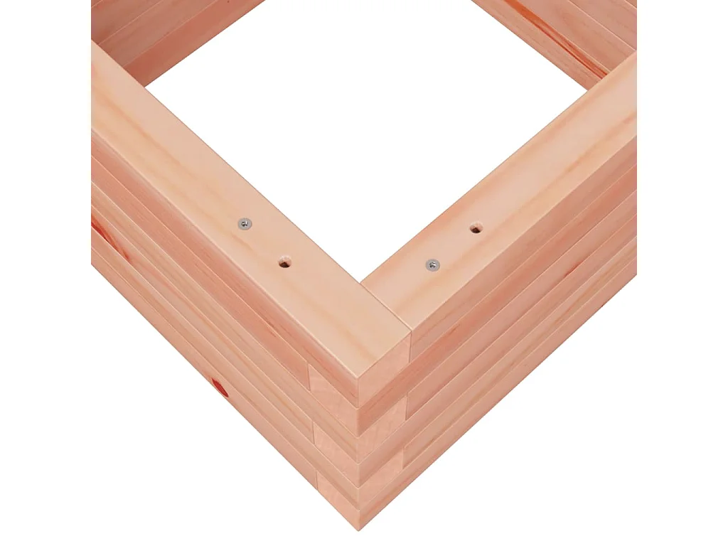 Macetero bancal elevado plantas flores terraza jardín 40 x 40 x 23 cm madera maciza de abeto Douglas marrón 02_0037526