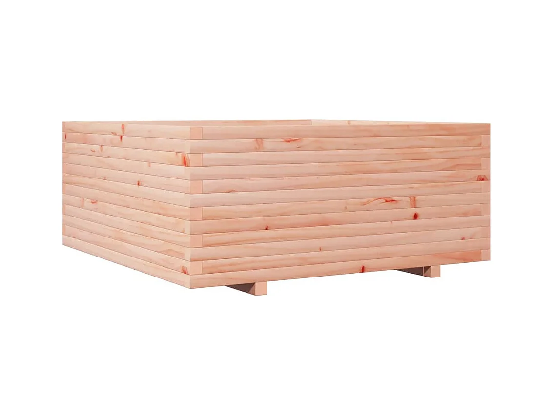 Jardinière bac lit surélevé bois marron 110 x 110 x 49.5 cm 02_0037322