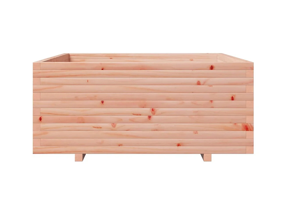 Jardinière bac lit surélevé bois marron 110 x 110 x 49.5 cm 02_0037322