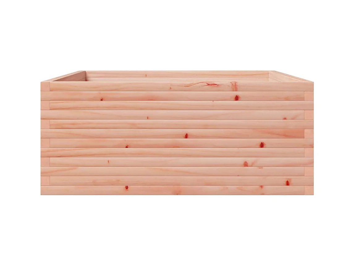 Jardinière bac lit surélevé bois marron 110 x 110 x 49.5 cm 02_0037322