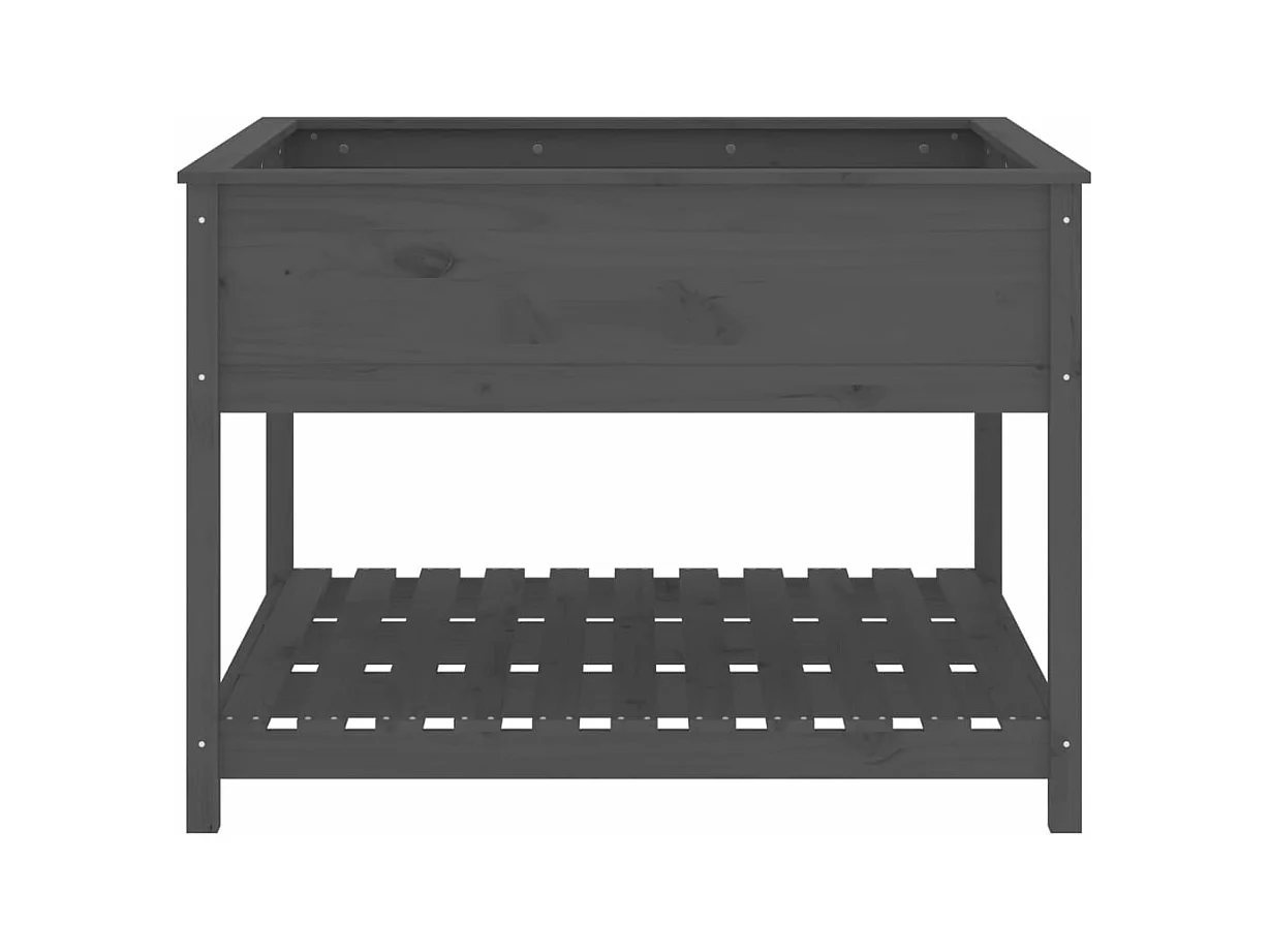 Jardinière bac lit surélevé bois marron 111.5 x 111.5 x 81 cm 02_0038613