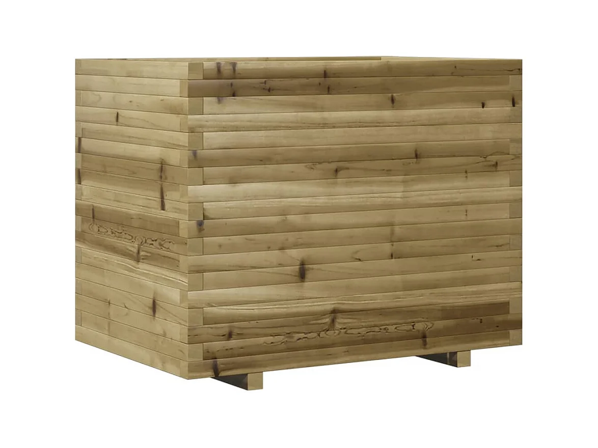 Jardinière bac lit surélevé bois marron 90 x 60 x 72.5 cm 02_0038039