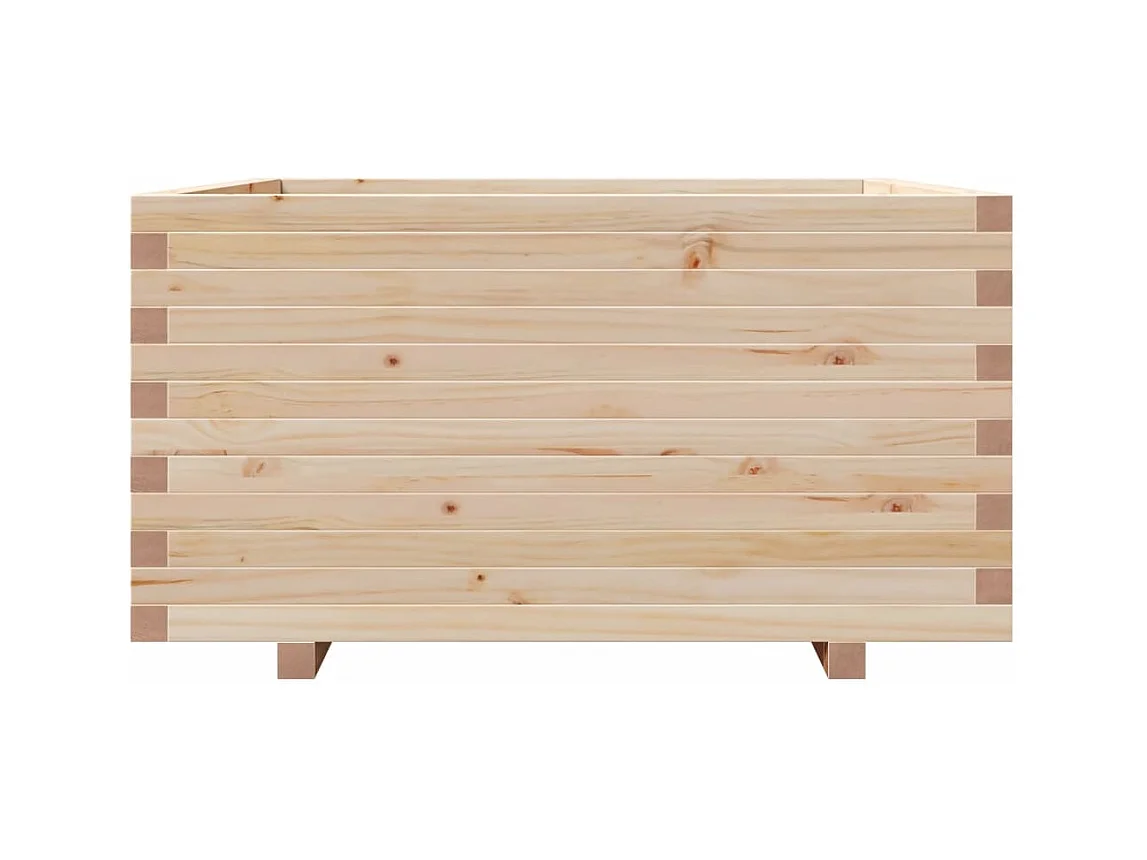 Jardinière bac lit surélevé bois marron 90 x 90 x 49.5 cm 02_0038056