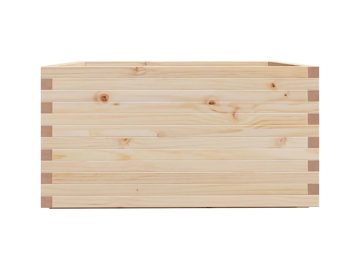 Jardinière bac lit surélevé bois marron 90 x 90 x 49.5 cm 02_0038056