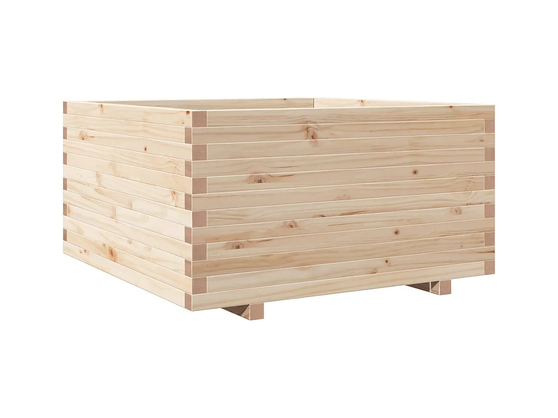 Jardinière bac lit surélevé bois marron 90 x 90 x 49.5 cm 02_0038056