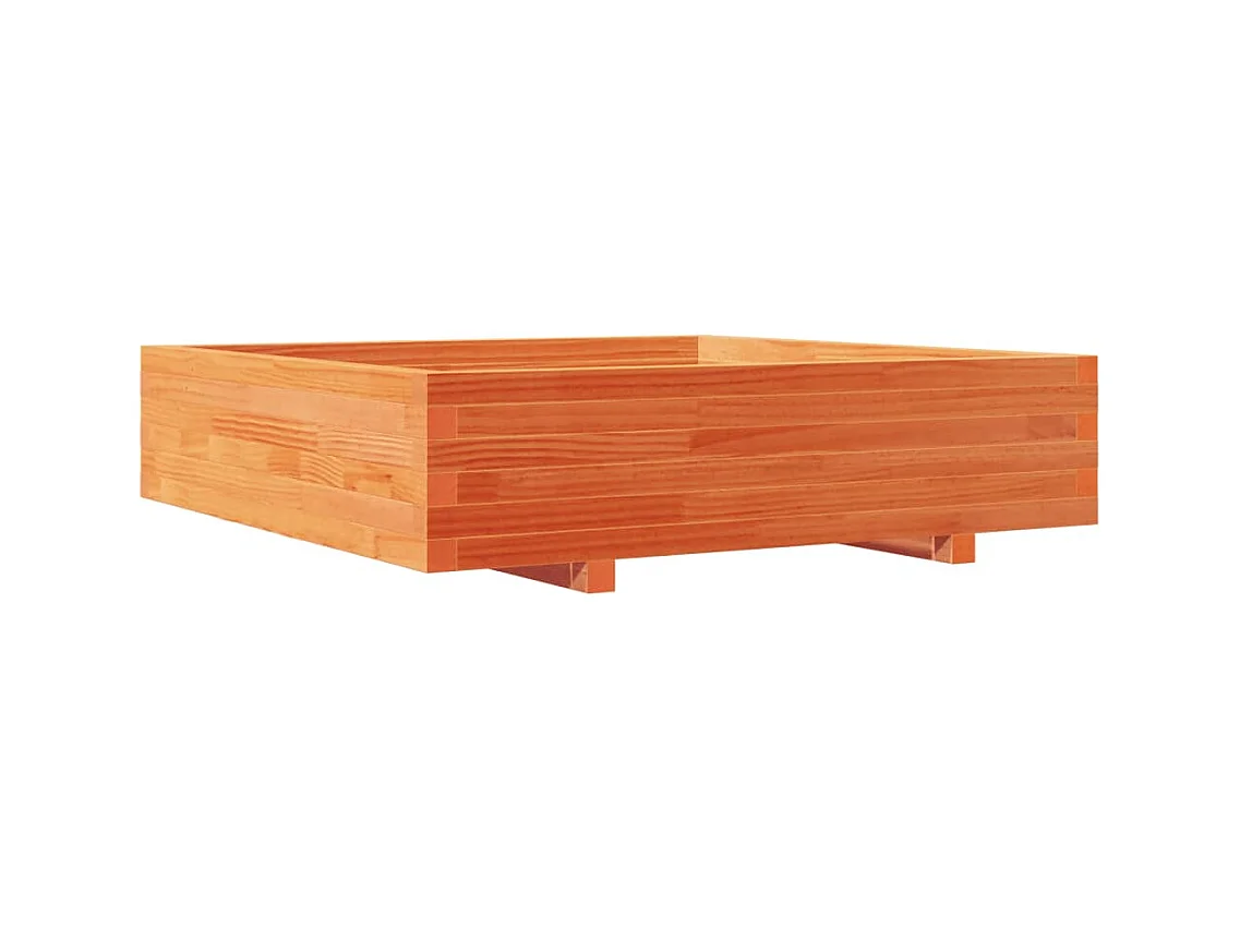 Jardinière bac lit surélevé bois marron 100 x 100 x 45438 cm 02_0038421
