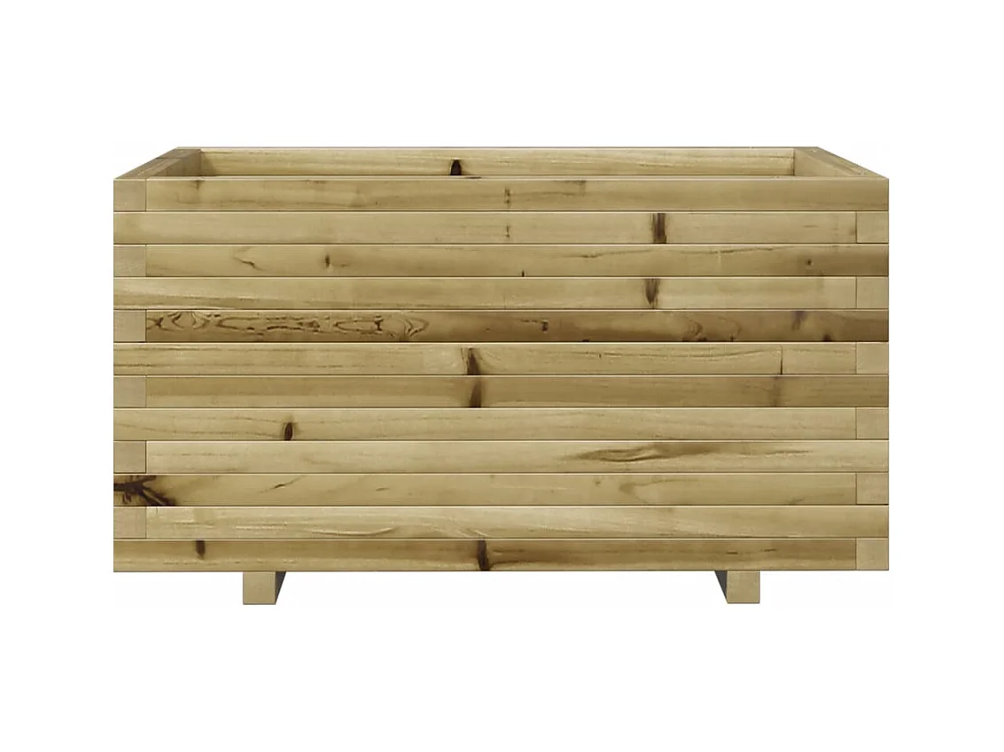 Jardinière bac lit surélevé bois marron 90 x 60 x 49.5 cm 02_0038023