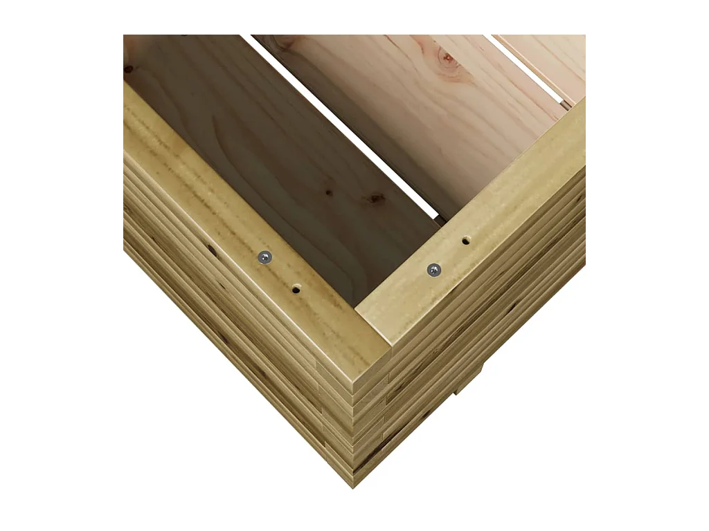 Jardinière bac lit surélevé bois marron 90 x 60 x 49.5 cm 02_0038023