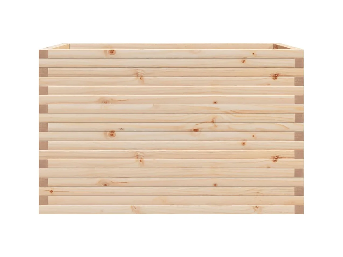 Macetero bancal elevado plantas flores terraza jardín 110 x 60 x 68,5 cm madera maciza de pino marrón 02_0037381