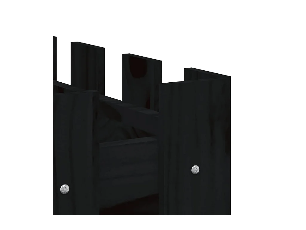 Jardinière bac lit surélevé noire 150 x 30 x 30 cm 02_0039795