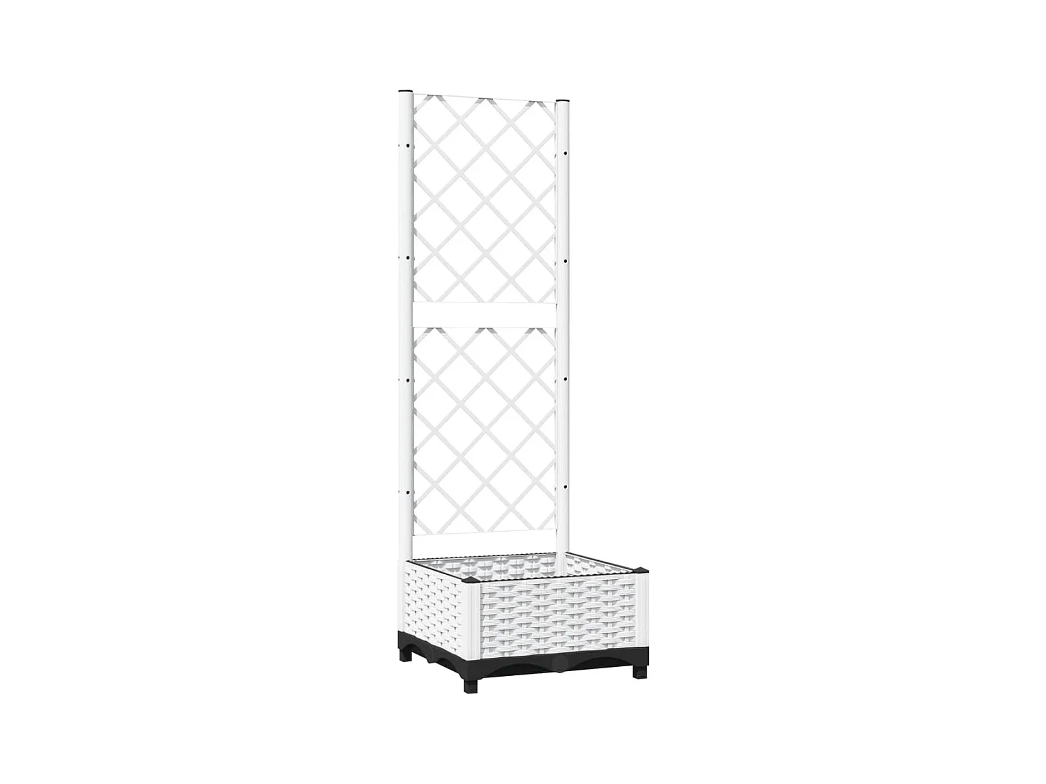 Jardinière bac lit surélevé blanche 40 x 40 x 121.5 cm 02_0038282