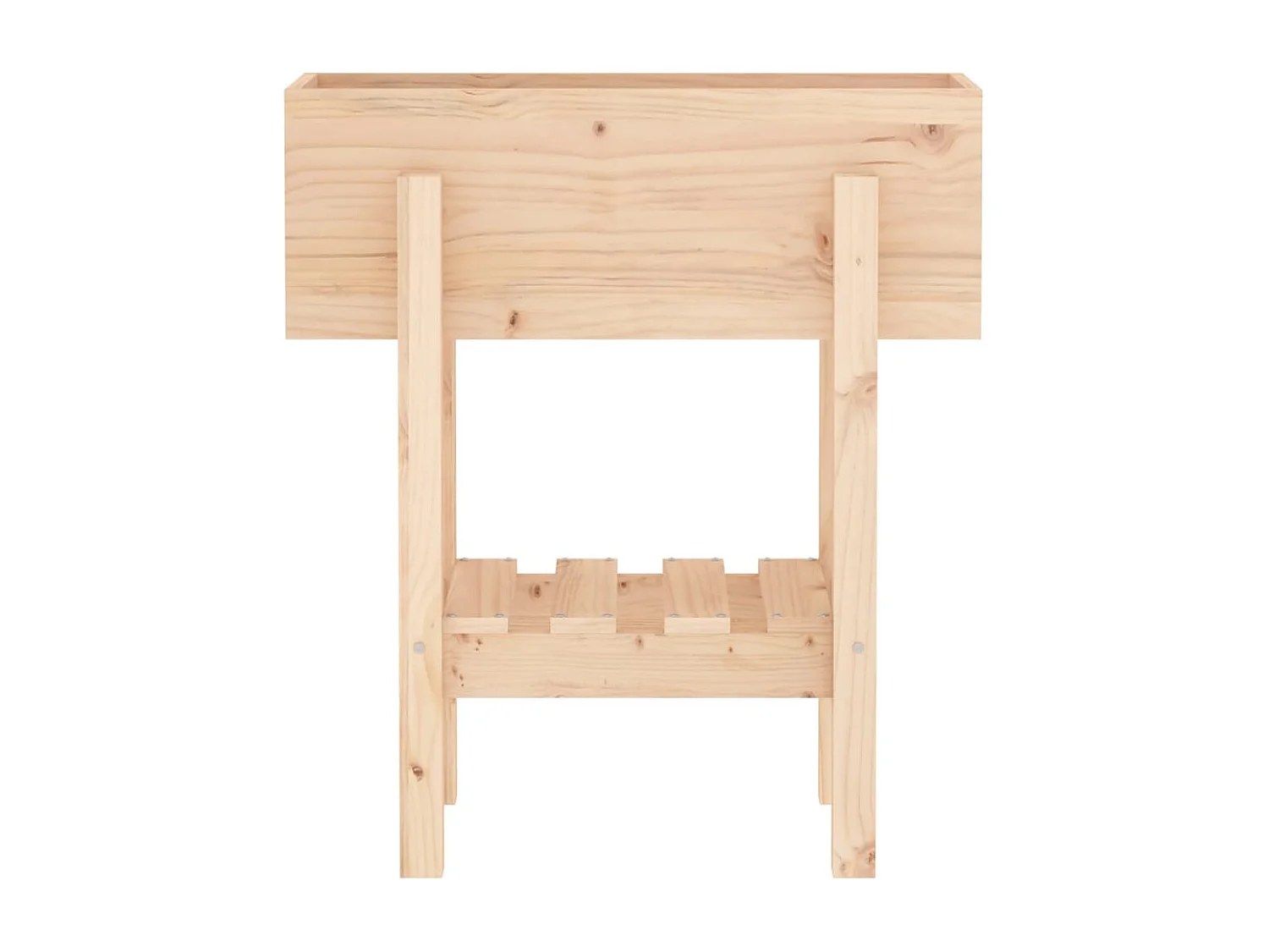 Macetero bancal elevado plantas flores terraza jardín 62 x 30 x 69 cm madera maciza de pino marrón 02_0037746