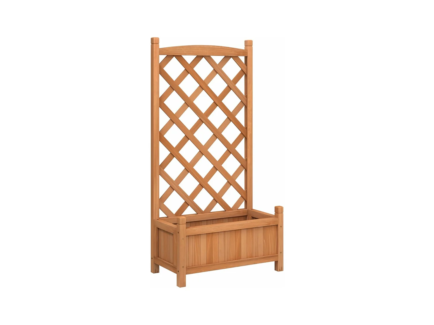 Jardinière bac lit surélevé bois marron 55 x 29.5 x 110 cm 02_0038329