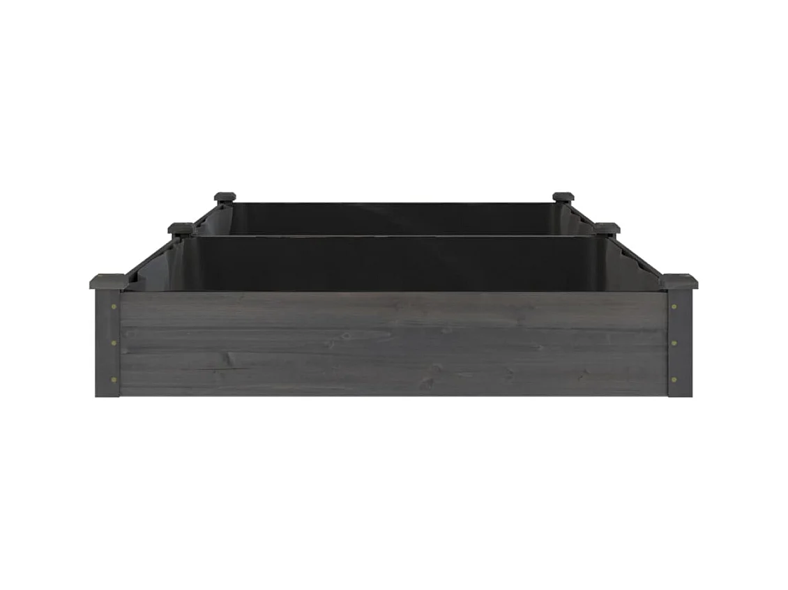 Jardinière bac lit surélevé bois marron 240 x 120 x 25 cm 02_0039840