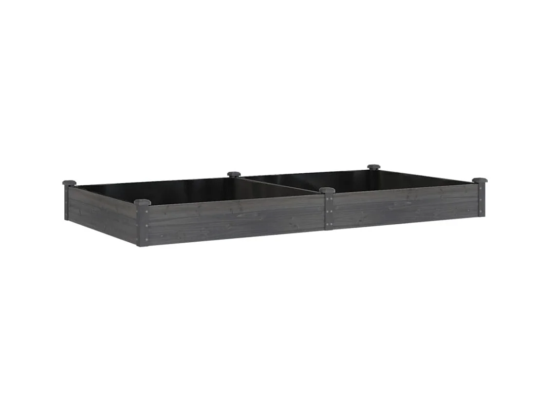 Jardinière bac lit surélevé bois marron 240 x 120 x 25 cm 02_0039840