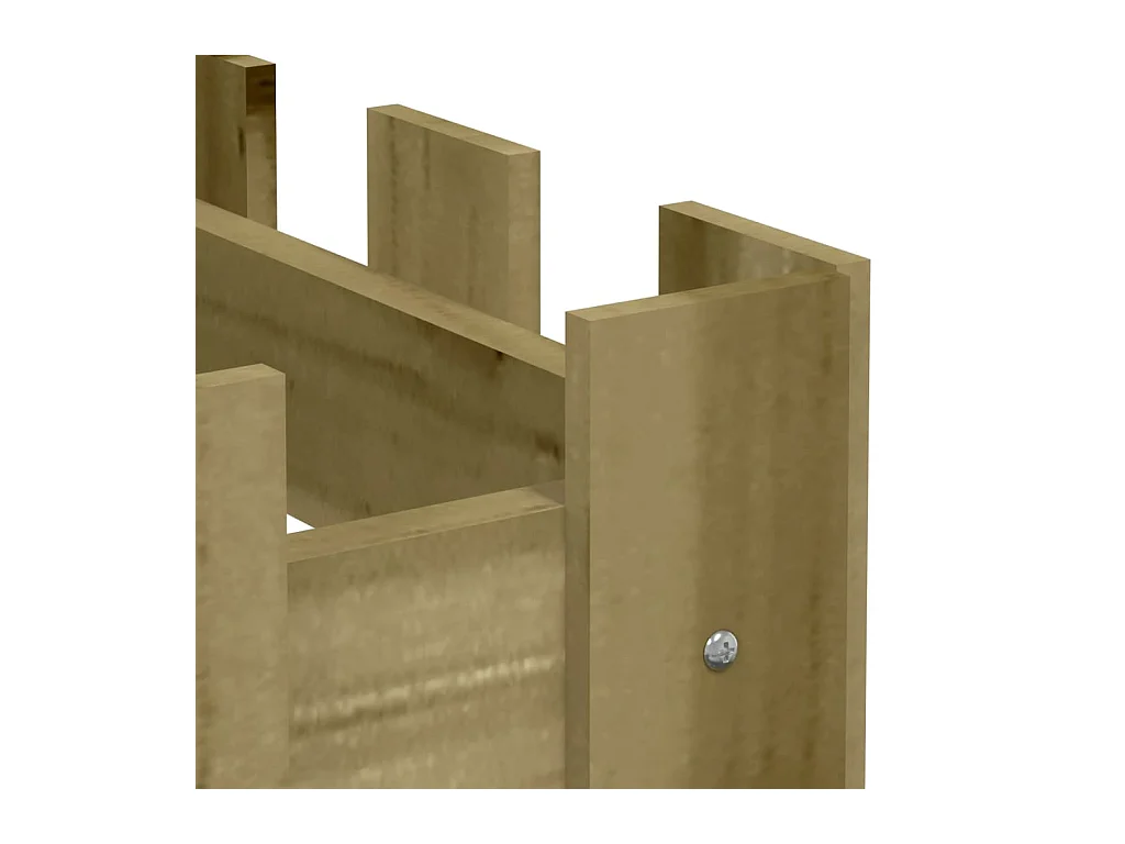 Jardinière bac lit surélevé bois marron 200 x 30 x 30 cm 02_0039820