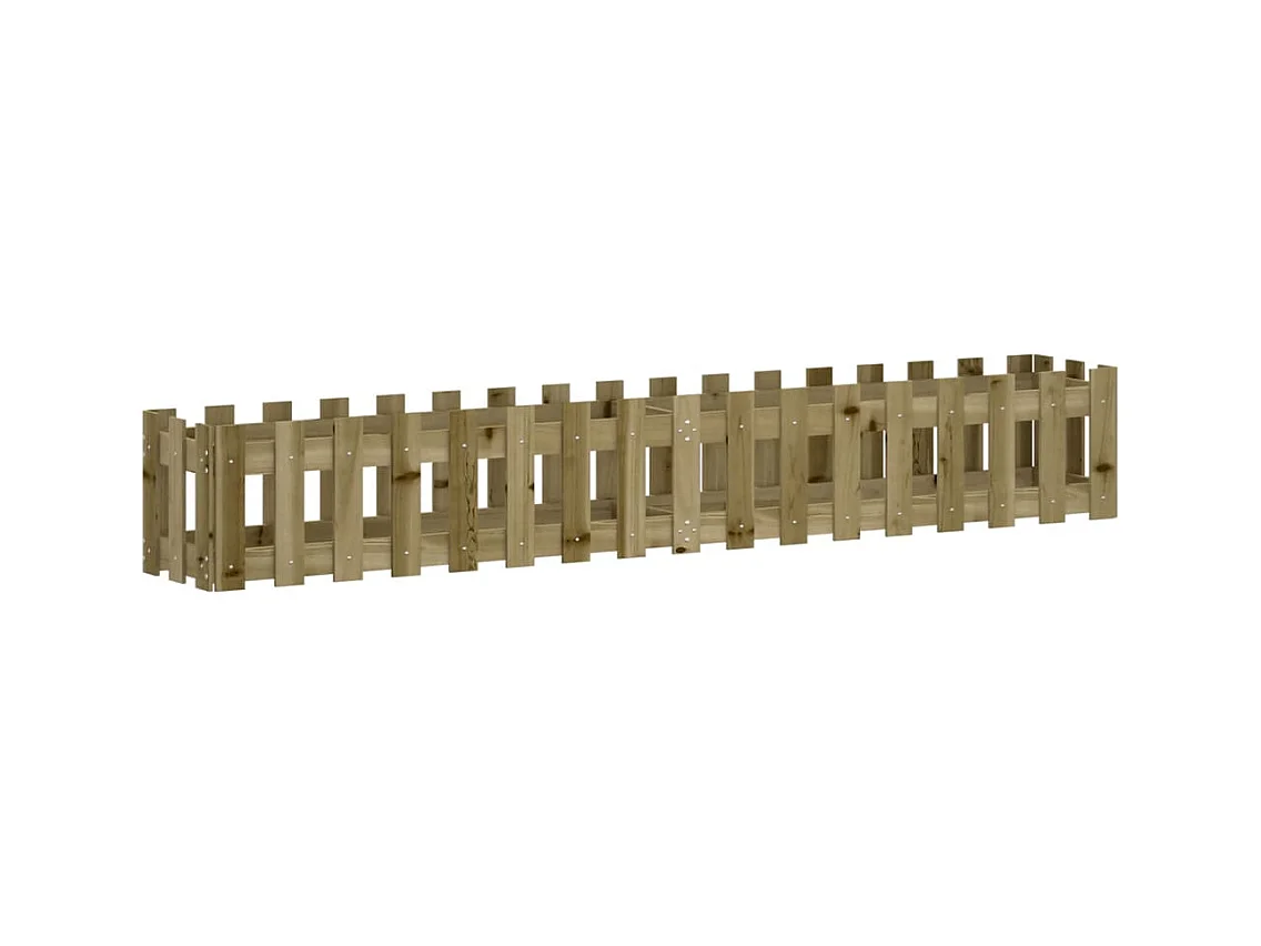 Jardinière bac lit surélevé bois marron 200 x 30 x 30 cm 02_0039820