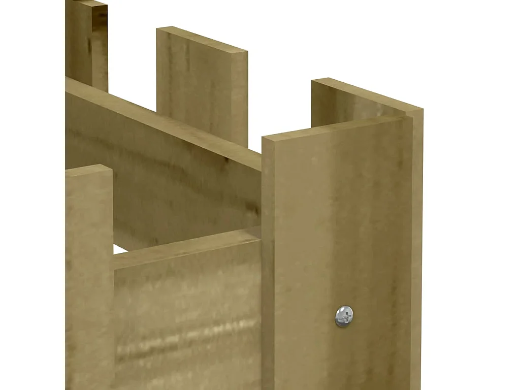 Jardinière bac lit surélevé bois marron 200 x 30 x 30 cm 02_0039820