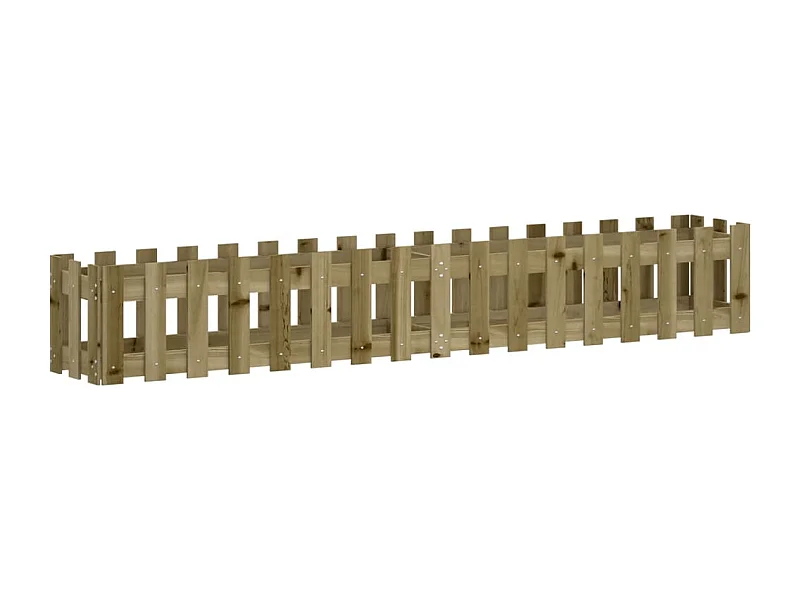 Jardinière bac lit surélevé bois marron 200 x 30 x 30 cm 02_0039820