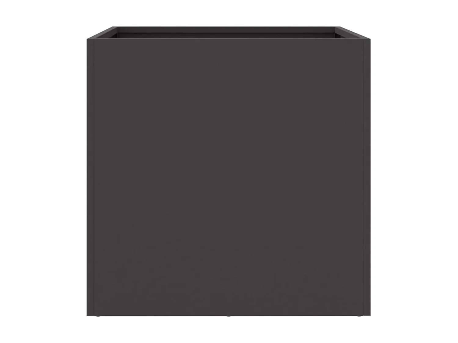 Macetero bancal elevado plantas flores terraza jardín 49 x 47 x 46 cm acero negro 02_0037622