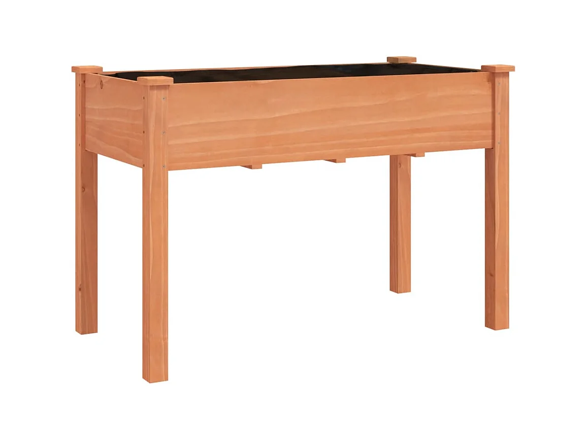 Jardinière bac lit surélevé bois marron 118 x 59 x 76 cm 02_0038121