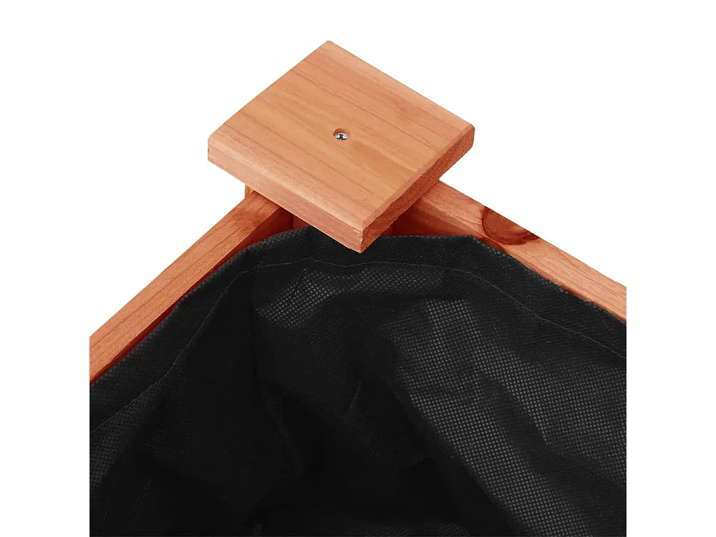 Macetero bancal elevado plantas flores terraza jardín con forro 118 x 59 x 76 cm madera maciza abeto marrón 02_0038121