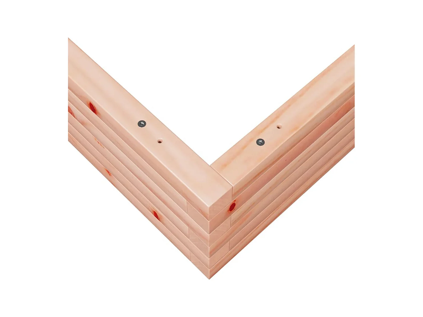 Jardinière bac lit surélevé bois marron 110 x 110 x 23 cm 02_0037300