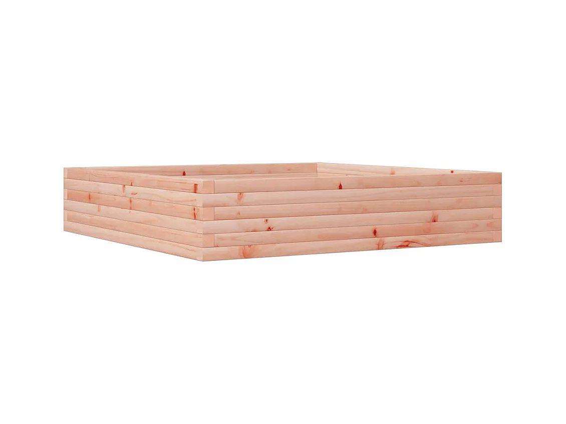 Vassoio per fioriera aiuola rialzata piante fiori terrazza giardino 110 x 110 x 23 cm legno massello marrone Douglas 02_0037300
