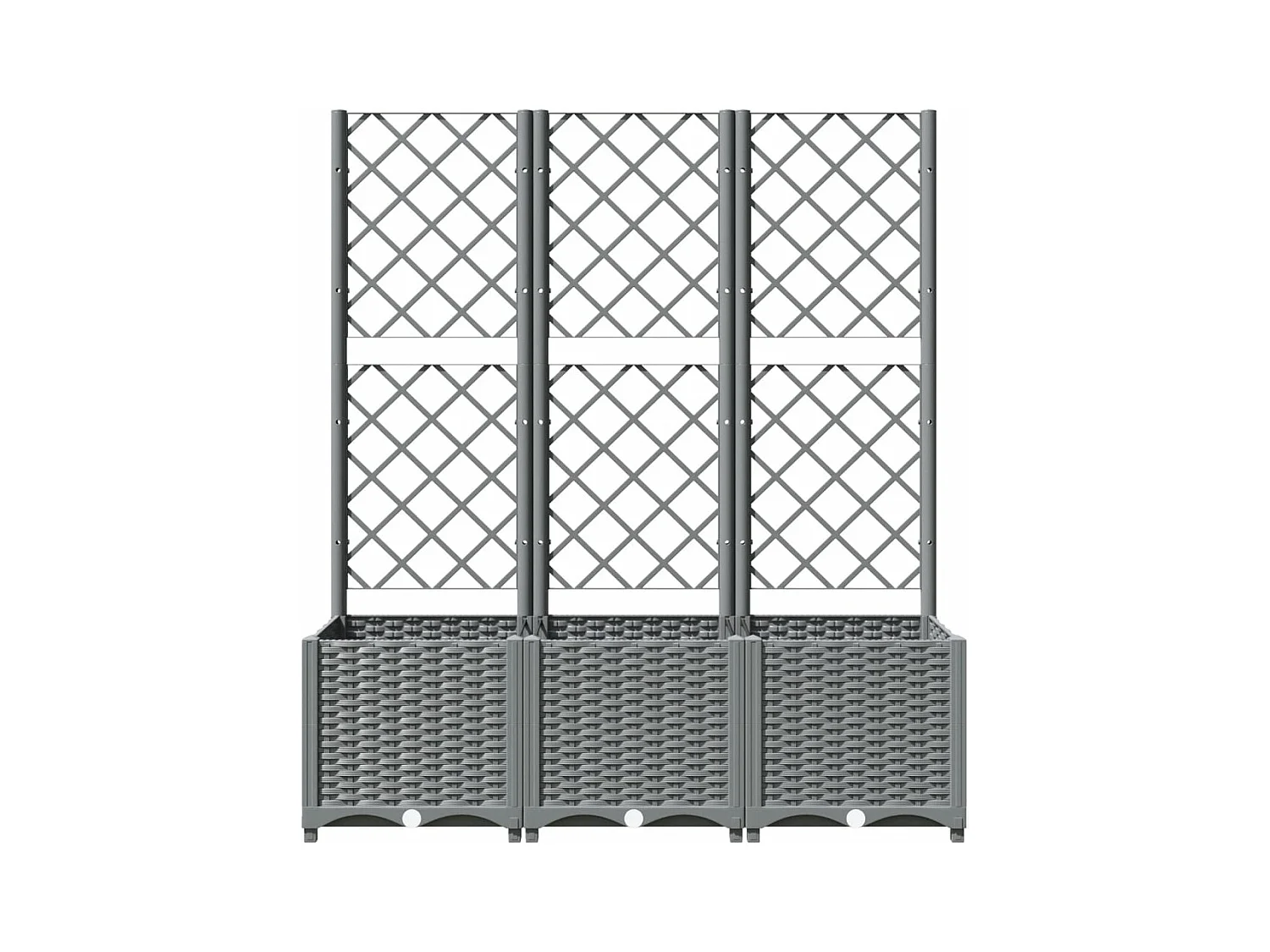 Jardinière bac lit surélevé grise 120 x 40 x 136 cm 02_0038343