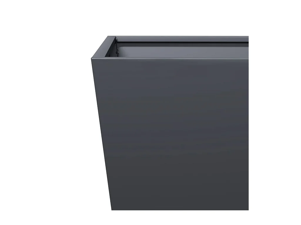 Fioriera aiuola rialzata vassoio piante fiori terrazzo giardino 40 x 40 x 40 cm acciaio antracite 02_0037537