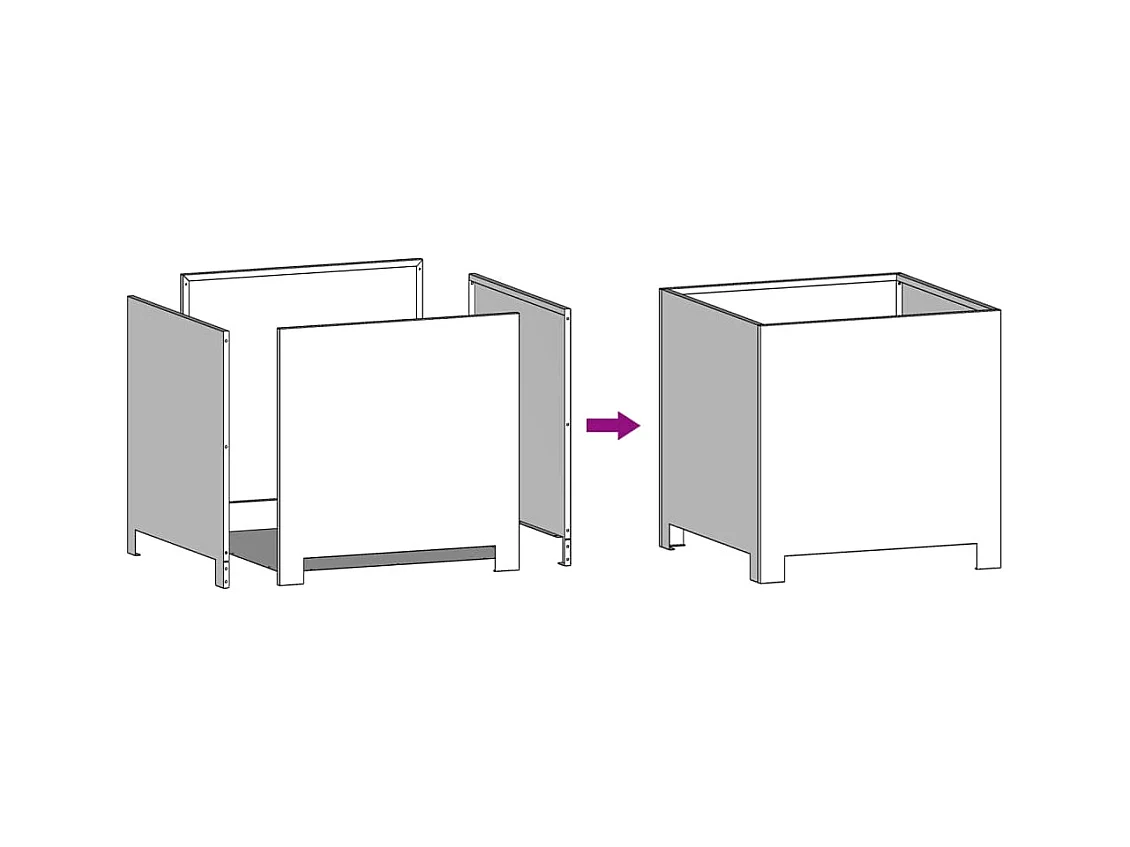 Jardinière bac lit surélevé 30 x 30 x 30 cm 02_0039079