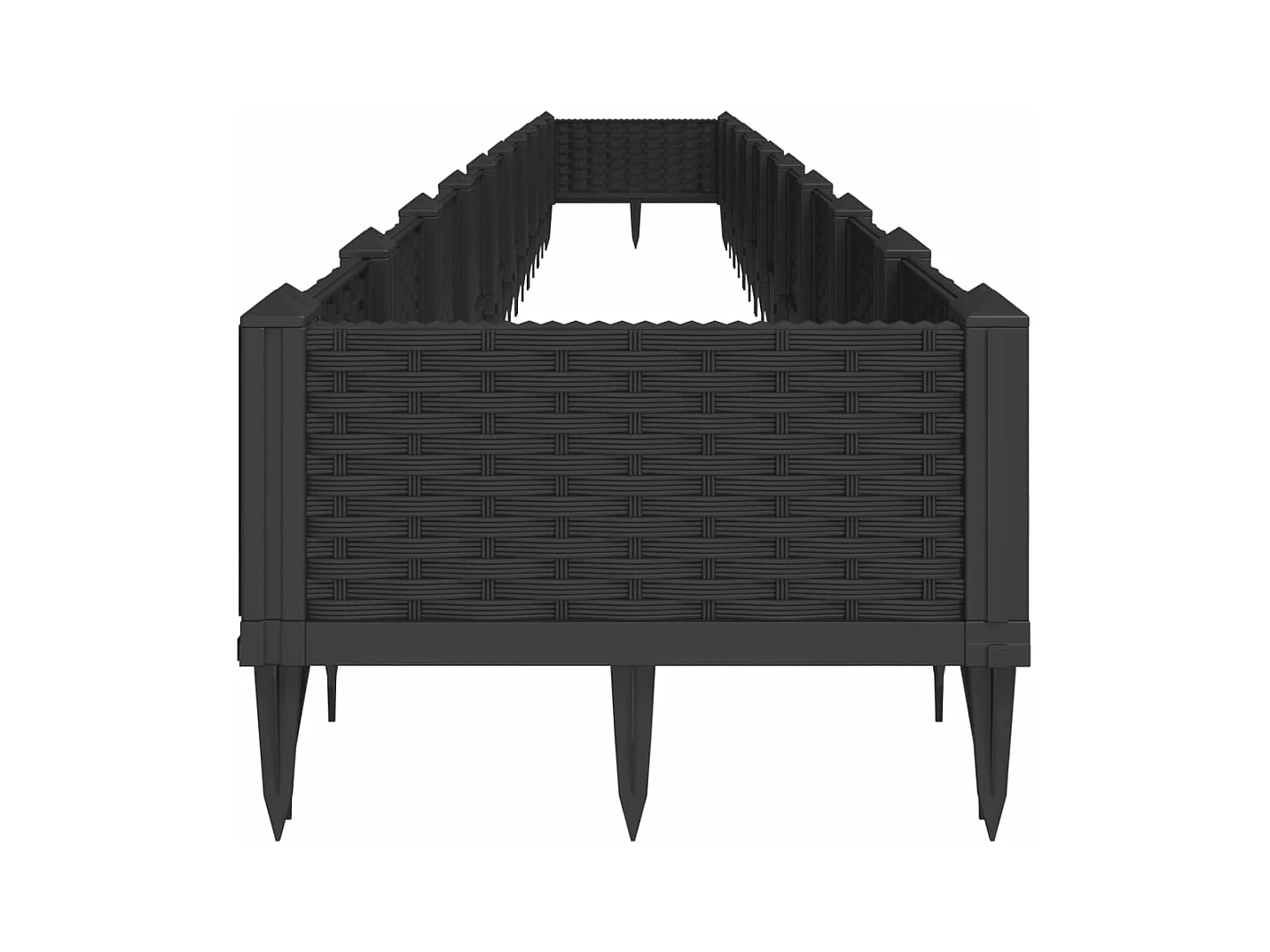 Jardinière bac lit surélevé noire 362 x 5 x 42 cm 02_0038192