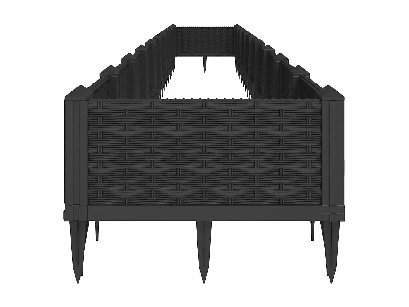 Jardinière bac lit surélevé noire 362 x 5 x 42 cm 02_0038192