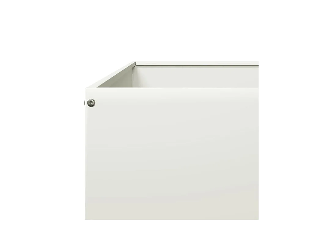 Jardinière bac lit surélevé blanche 100 x 100 x 25 cm 02_0039265