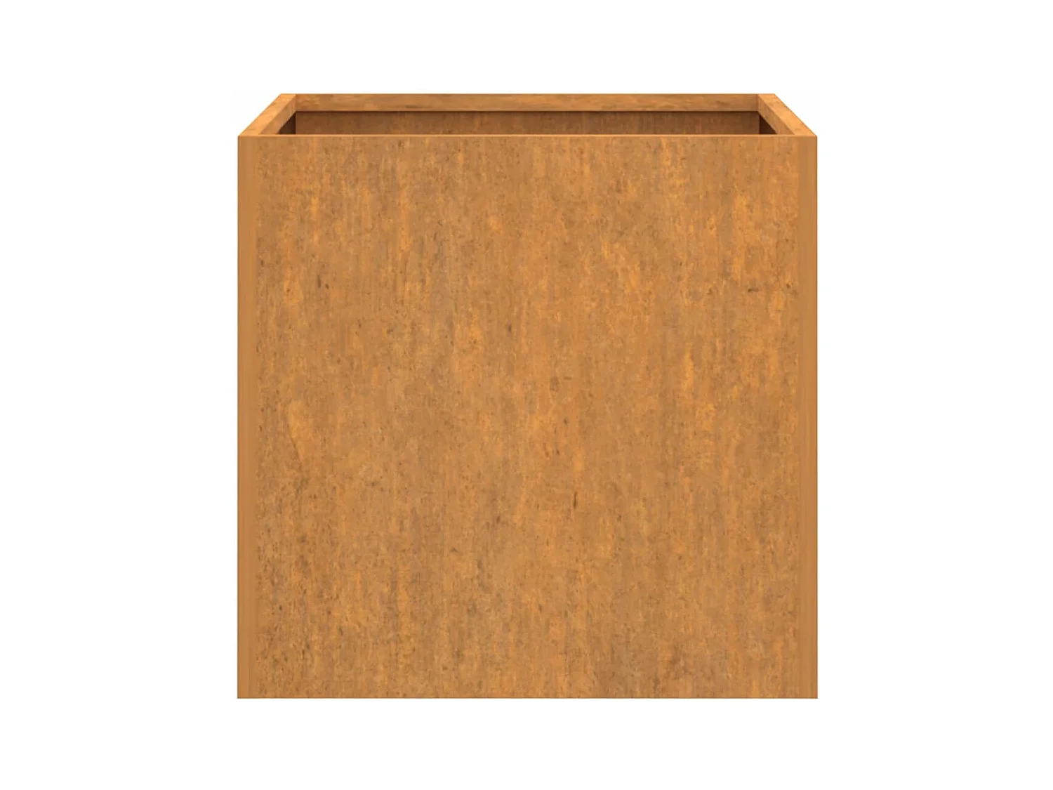 Vassoio fioriera aiuola rialzata piante fiori terrazzo giardino 32 x 30 x 29 cm acciaio corten marrone 02_0037508