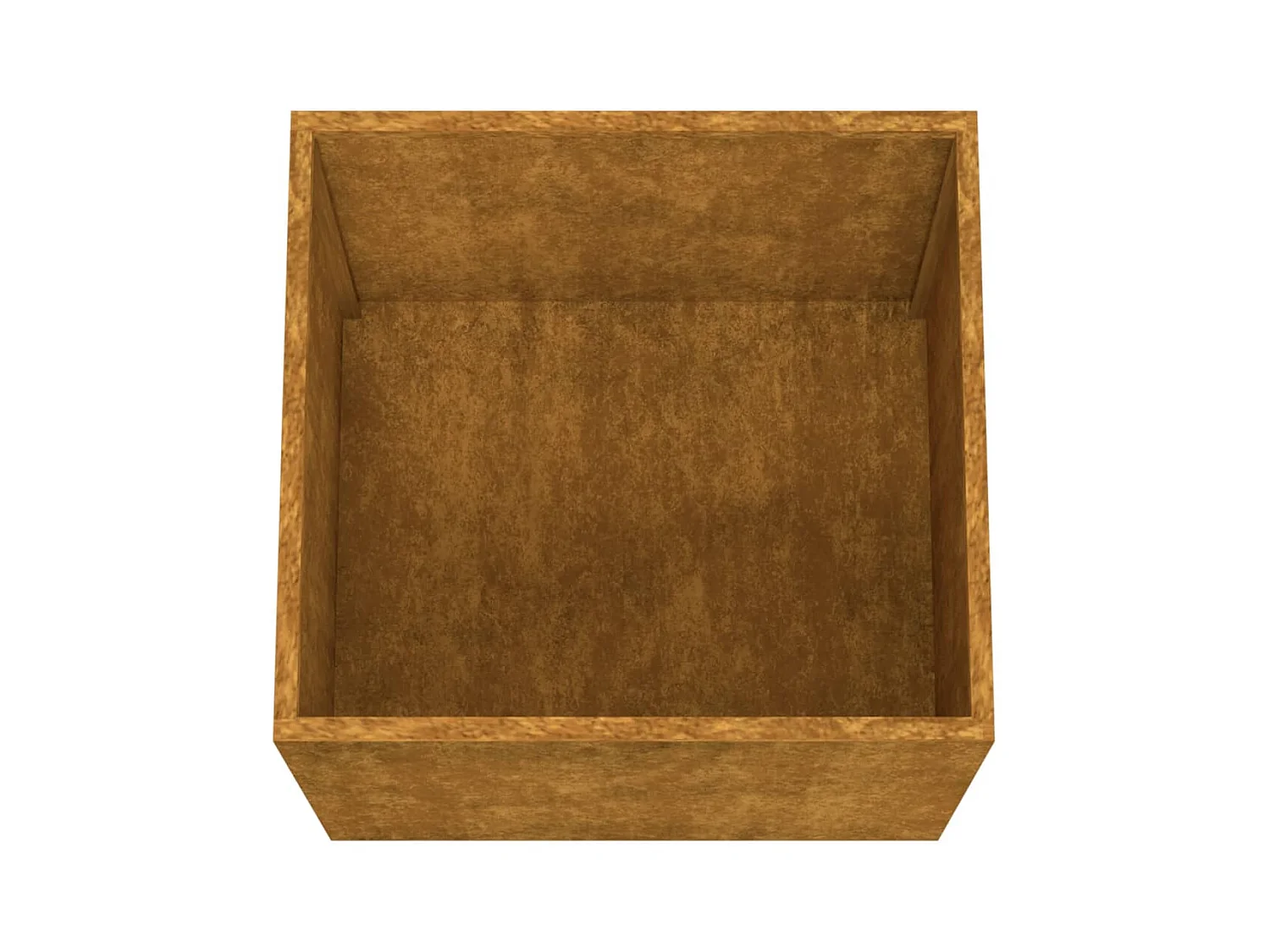 Vassoio fioriera aiuola rialzata piante fiori terrazzo giardino 32 x 30 x 29 cm acciaio corten marrone 02_0037508