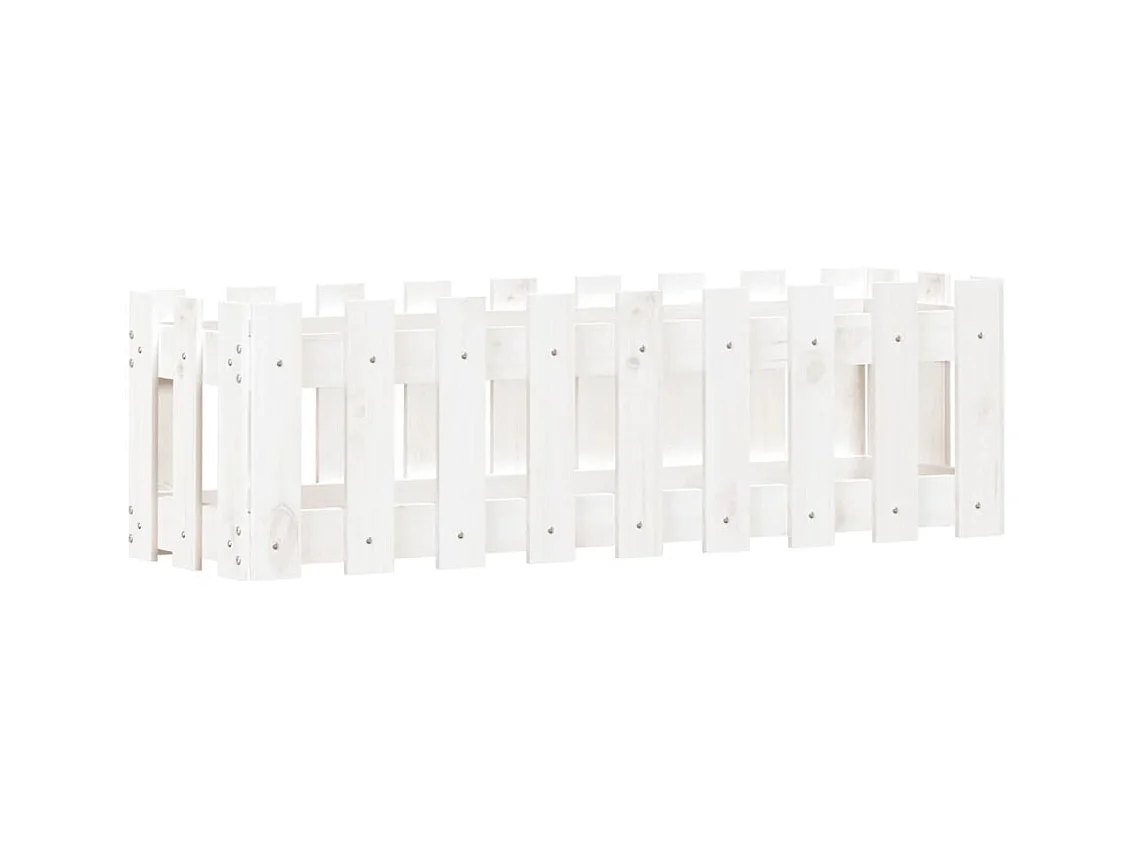 Jardinière bac lit surélevé blanche 100 x 30 x 30 cm 02_0039785