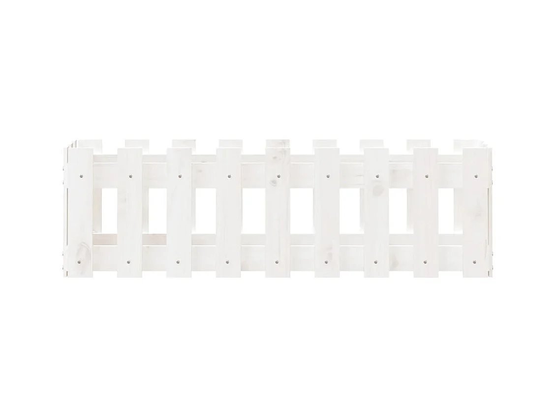 Jardinière bac lit surélevé blanche 100 x 30 x 30 cm 02_0039785