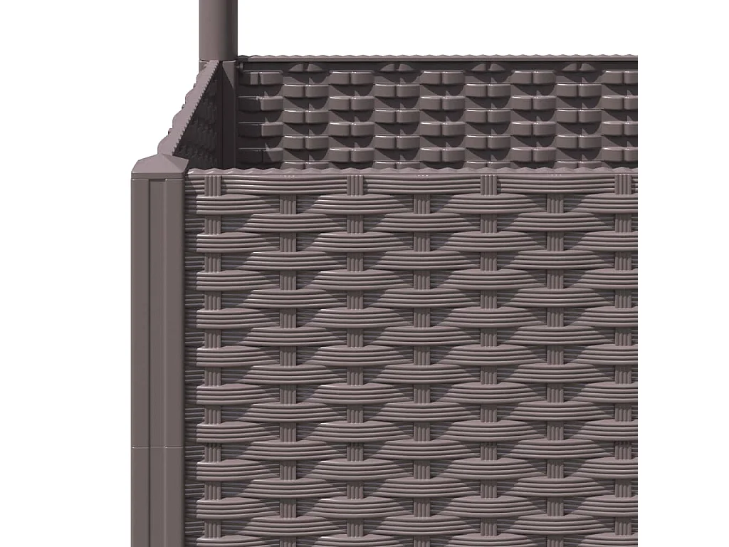 Macetero bancal elevado plantas flores terraza jardín con enrejado 80 x 40 x 136 cm PP marrón 02_0038307